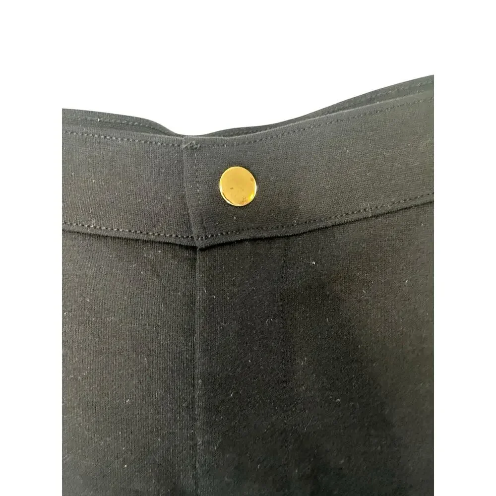 J.Crew Pixie Pant Black Leather‎ Panel Office Career Work Business Ankle Size 6